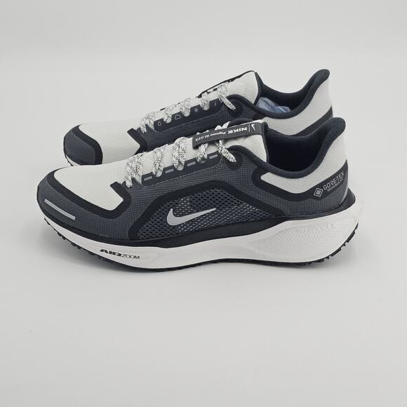 Nike Womens 8 Air Zoom Pegasus 41 GORE-TEX road running shoe Black White Gray - Picture 8 of 14